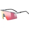 Image de Uvex flowline - lunettes de sport pour adults - protection à 100% contre les UVA, UVB et UVC - anti-buée - smoke matt/mir.red - one size