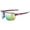 Image de Uvex vectiv set - lunettes de sport pour adults - protection à 100% contre les UVA, UVB et UVC - confort et maintien parfait sans points de pression - cranberry tr.m/mir.rose - one size