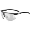 Image de Uvex aerios V - lunettes de sport pour adults - protection à 100% contre les UVA, UVB et UVC - anti-buée - black matt/smoke - one size