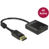 Image de Delock DisplayPort / HDMI Câble adaptateur Fiche mâle DisplayPort, Prise femelle HDMI-A 0.20 m noir 62607 contacts dorés Câble DisplayPort
