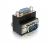 Image de Delock 65171 VGA Adaptateur [1x SUB-D mâle 15 pôles - 1x SUB-D femelle 15 pôles] noir coudé à 90° vers la droite 0 mm