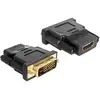 Image de Delock 65466 DVI / HDMI Adaptateur [1x DVI mâle 24+1 pôles - 1x HDMI femelle] noir 0 mm