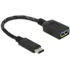 Image de Adaptateur USB 3.0 Delock 65634 - [1x USB-C® mâle - 1x USB 3.0 femelle type A] - 15.00 cm - noir