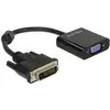 Image de Delock 65658 DVI / VGA Adaptateur [1x DVI mâle 24+1 pôles - 1x VGA femelle] noir avec noyau en ferrite 16.00 cm