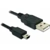 Image de Delock Câble USB USB 2.0 USB-A mâle, USB-Mini-B mâle 0.70 m noir 82396