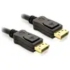Image de Câble de raccordement Delock DisplayPort Fiche mâle DisplayPort 5 m noir 82425 4K UHD, torsadé, contacts dorés, blindage triple Câble DisplayPort