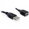 Image de Delock Câble USB USB 2.0 USB-A mâle, USB-A femelle 0.15 m noir 82457