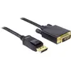 Image de Câble adaptateur Delock DisplayPort / DVI Fiche mâle DisplayPort, Fiche mâle DVI-D 24+1 pôles 2.00 m noir 82591 Câble DisplayPort
