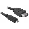 Image de Câble de raccordement Delock HDMI Fiche mâle HDMI-A, Fiche mâle HDMI-Micro-D 3 m noir 82663 4K UHD, contacts dorés Câble HDMI