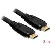 Image de Câble de raccordement Delock HDMI Fiche mâle HDMI-A, Fiche mâle HDMI-A 3.00 m noir 82671 4K UHD Câble HDMI