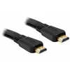 Image de Câble de raccordement Delock HDMI Fiche mâle HDMI-A 5 m noir 82672 plat Câble HDMI