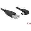 Image de Delock Câble USB USB 2.0 USB-A mâle, USB-Mini-B mâle 5.00 m noir 82684