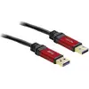 Image de Delock Câble USB USB 3.2 Gen1 USB-A mâle, USB-A mâle 5.00 m rouge, noir contacts dorés, certifié UL 82747