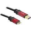 Image de Delock Câble USB USB 3.2 Gen1 USB-A mâle, USB-Micro-B 3.0 mâle 3.00 m rouge, noir contacts dorés, certifié UL 82762
