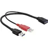 Image de Delock Câble USB USB 3.2 Gen1 USB-A mâle, USB-A femelle 0.30 m noir contacts dorés, certifié UL 83176