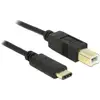 Image de Delock Câble USB USB 2.0 USB-B mâle, USB-C® mâle 2.00 m noir 83330