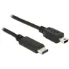 Image de Delock Câble USB USB 2.0 USB-Mini-B mâle, USB-C® mâle 0.50 m noir 83335