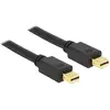 Image de Delock Mini-Display Câble de raccordement Fiche mâle Mini DisplayPort, Fiche mâle Mini DisplayPort 2.00 m noir 83475 contacts dorés Câble DisplayPort