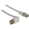 Image de Câble réseau, câble patch Delock 83524 RJ45 CAT 6 S/FTP 0.50 m gris 1 pc(s)