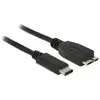Image de Delock Câble USB USB 3.2 Gen1 USB-C® mâle, USB-Micro-B 3.0 mâle 0.50 m noir 83676