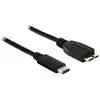 Image de Delock Câble USB USB 3.2 Gen1 USB-C® mâle, USB-Micro-B 3.0 mâle 1.00 m noir 83677