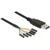 Image de Delock Câble USB USB-A mâle, Prise USB sur poteau 1.80 m noir 83787