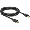 Image de Câble de raccordement Delock DisplayPort Fiche mâle DisplayPort, Fiche mâle DisplayPort 3.00 m noir 83807 contacts dorés Câble DisplayPort