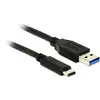 Image de Delock Câble USB USB-A mâle, USB-C® mâle 0.50 m noir 83869