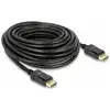 Image de Câble de raccordement Delock DisplayPort Fiche mâle DisplayPort 10 m noir 84862 blindage triple, contacts dorés, 4K UHD Câble DisplayPort