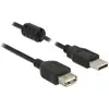Image de Delock Câble USB USB 2.0 USB-A mâle, USB-A femelle 2.00 m noir 84885