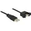 Image de Delock Câble USB USB 2.0 USB-A mâle, USB-A femelle 1.00 m noir 85106