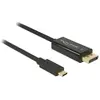 Image de Câble adaptateur Delock USB-C® / DisplayPort USB-C® mâle, Fiche mâle DisplayPort 2.00 m noir 85256 contacts dorés Câble dafficheur USB-C®