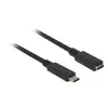 Image de Delock Câble USB USB 3.2 Gen1 USB-C® mâle, USB-C® femelle 2.00 m noir 85542