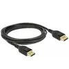 Image de Câble de raccordement Delock DisplayPort Fiche mâle DisplayPort 2 m noir 85660 contacts dorés, torsadé, blindage triple, 4K UHD, 8K UHD Câble DisplayPort