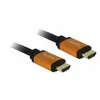 Image de Câble de raccordement Delock HDMI Fiche mâle HDMI-A 1.5 m noir, or 85728 blindage triple, contacts dorés, 8K UHD Câble HDMI