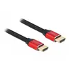 Image de Câble de raccordement Delock HDMI Fiche mâle HDMI-A 3 m noir, rouge 85775 8K UHD, contacts dorés, blindage triple, eARC Câble HDMI