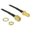 Image de Câble de raccordement Delock antenne WiFi [1x fiche mâle RPSMA - 1x prise RPSMA] 0.2 m noir