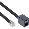 Image de InLine 18835 câble de téléphone 5 m Noir - Cables de téléphone (5 m, RJ12, RJ12, Noir, Male connector / Female connector)