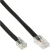 Image de InLine 18863 câble de téléphone 3 m Noir - Cables de téléphone (3 m, RJ45, RJ11, Noir, Male connector / Male connector)