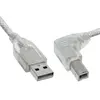 Image de InLine 2m USB 2.0 Angeled câble USB USB A USB B Transparent