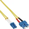Image de InLine 88656R Câble de Fibre Optique Jarretiere Optique Câble Ethernet Fibre 1 m 2X LC 2X SC OS2 Noir, Bleu, Rouge, Blanc, Jaune