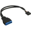Image de InLine USB 2.0/USB 3.0, 0.3 m câble USB 0,3 m Noir