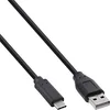 Image de InLine USB C/USB A, 1.5 m câble USB 1,5 m USB 2.0 Noir