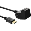 Image de InLine 17531s Rallonge HDMI avec Pied et High Speed avec Ethernet 4 K2 k mâle vers Femelle 1 m Noir/Or