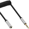 Image de InLine 99284 0.5 m 3.5 mm 3.5 mm Aluminium, Noir Câble Audio
