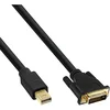 Image de InLine Q-17223 Mini DisplayPort vers connecteur DVI-D (24 + 1) mâle 3 m Noir