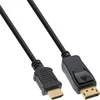 Image de InLine 17184 Display Port vers HDMI câble 1.5 m Noir