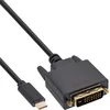 Image de InLine Câble écran USB â   USB C Mâle vers DVI Mâle (DP Vieux Mode) â   Noir â   1 m, 64131