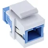 Image de InLine® LWL Keystone Coupleur Snap-in Blanc Simplex SC/SC monomode en céramique