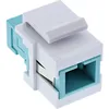 Image de InLine® LWL Keystone Embrayage Snap-in Blanc Simplex SC/SC Multimode Turquoise/Douille Céramique
